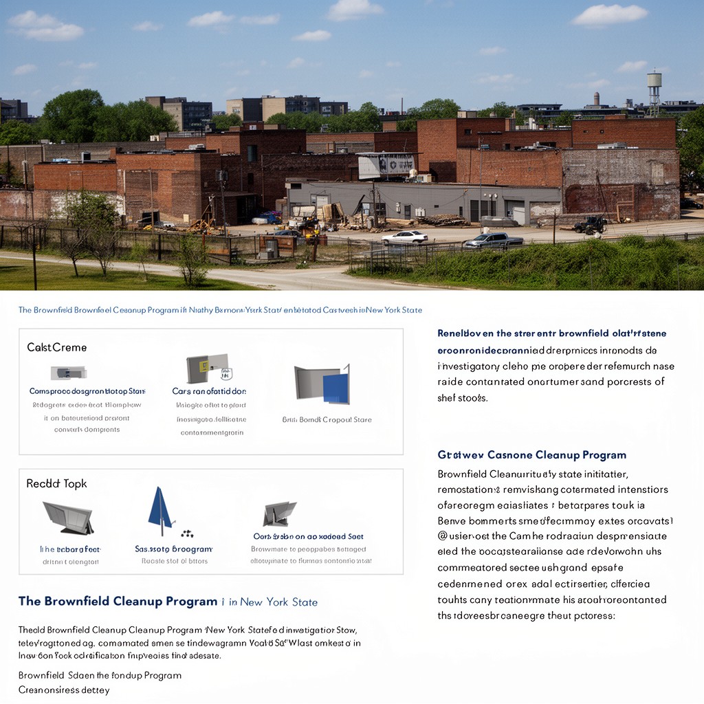 AI-generated illustration of Brownfield Cleanup Program in New York State