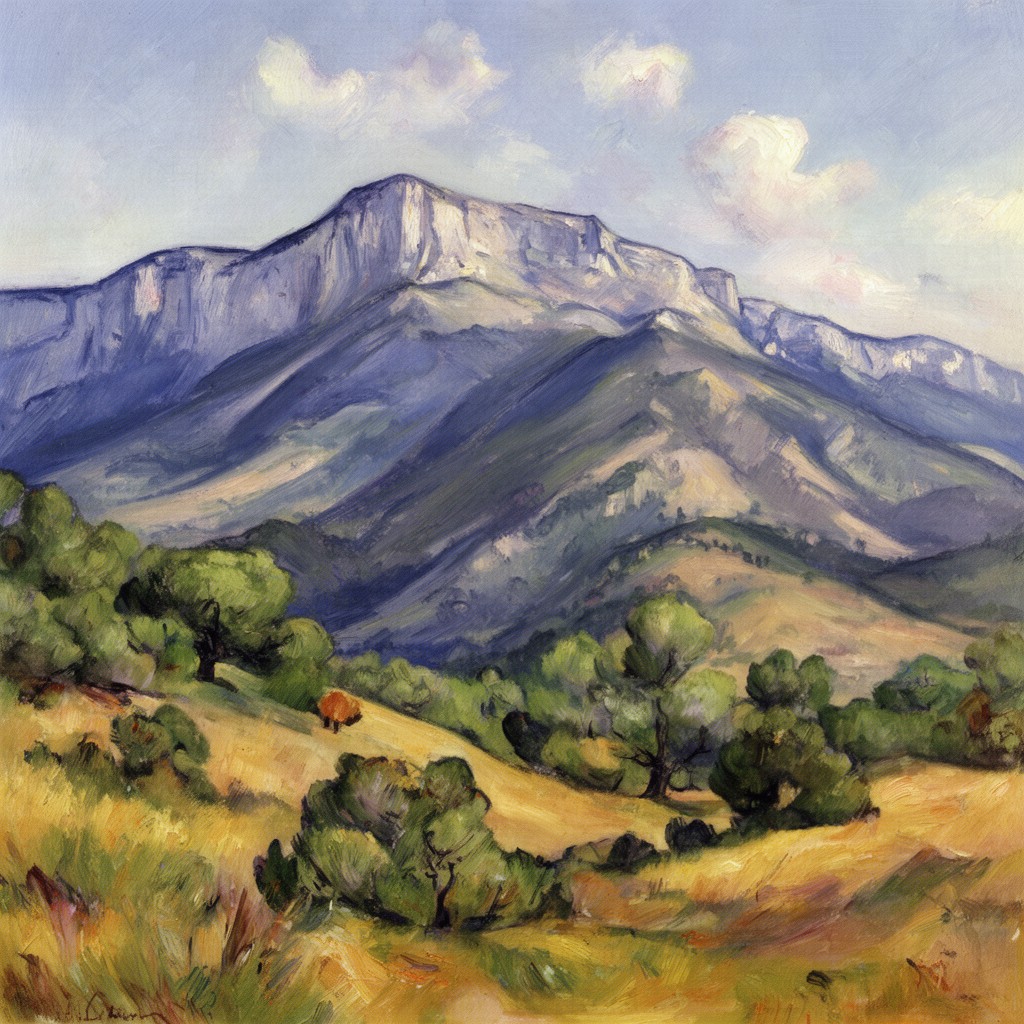 AI-generated illustration of Mont Sainte-Victoire series
