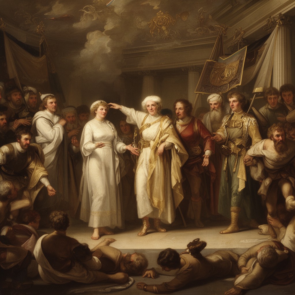 AI-generated illustration of The Oath of the Horatii