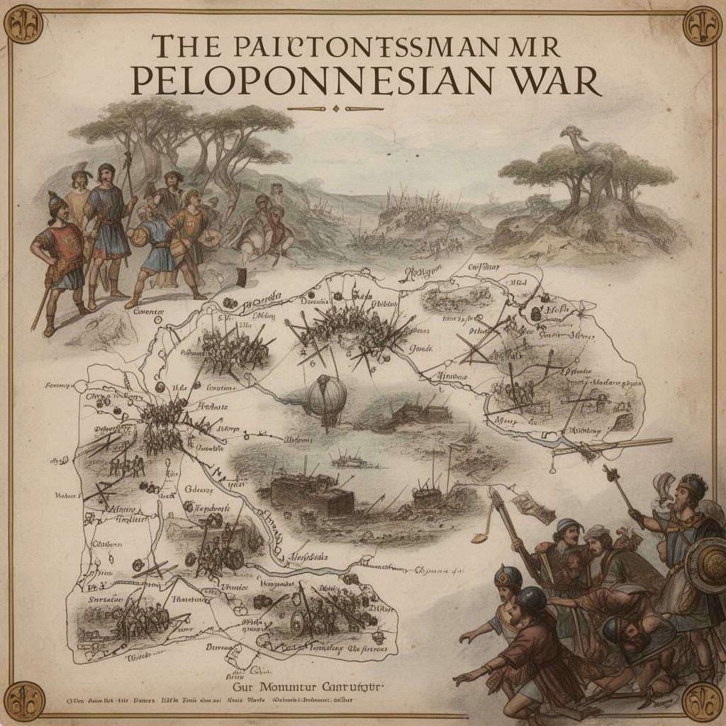 AI-generated illustration of Peloponnesian War