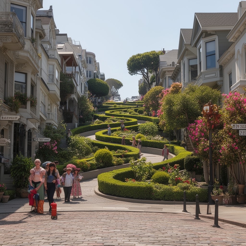 AI-generated illustration of Lombard Street