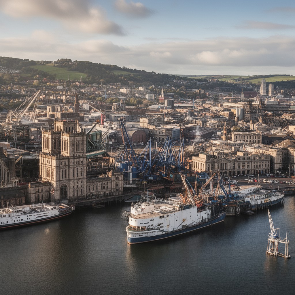 AI-generated illustration of Cardiff