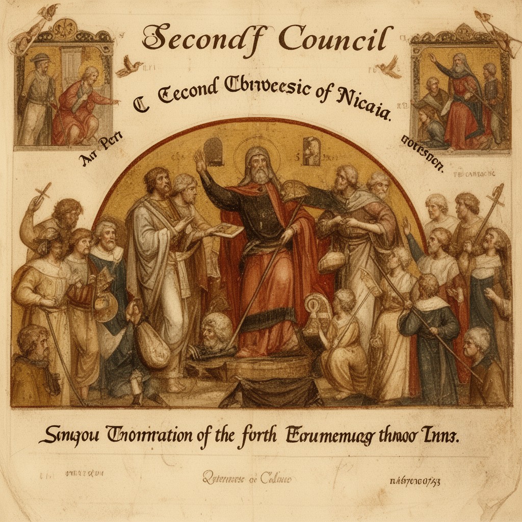 AI-generated illustration of Second Council of Nicaea