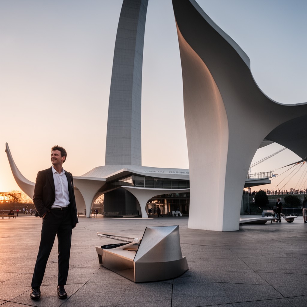 AI-generated illustration of Eero Saarinen