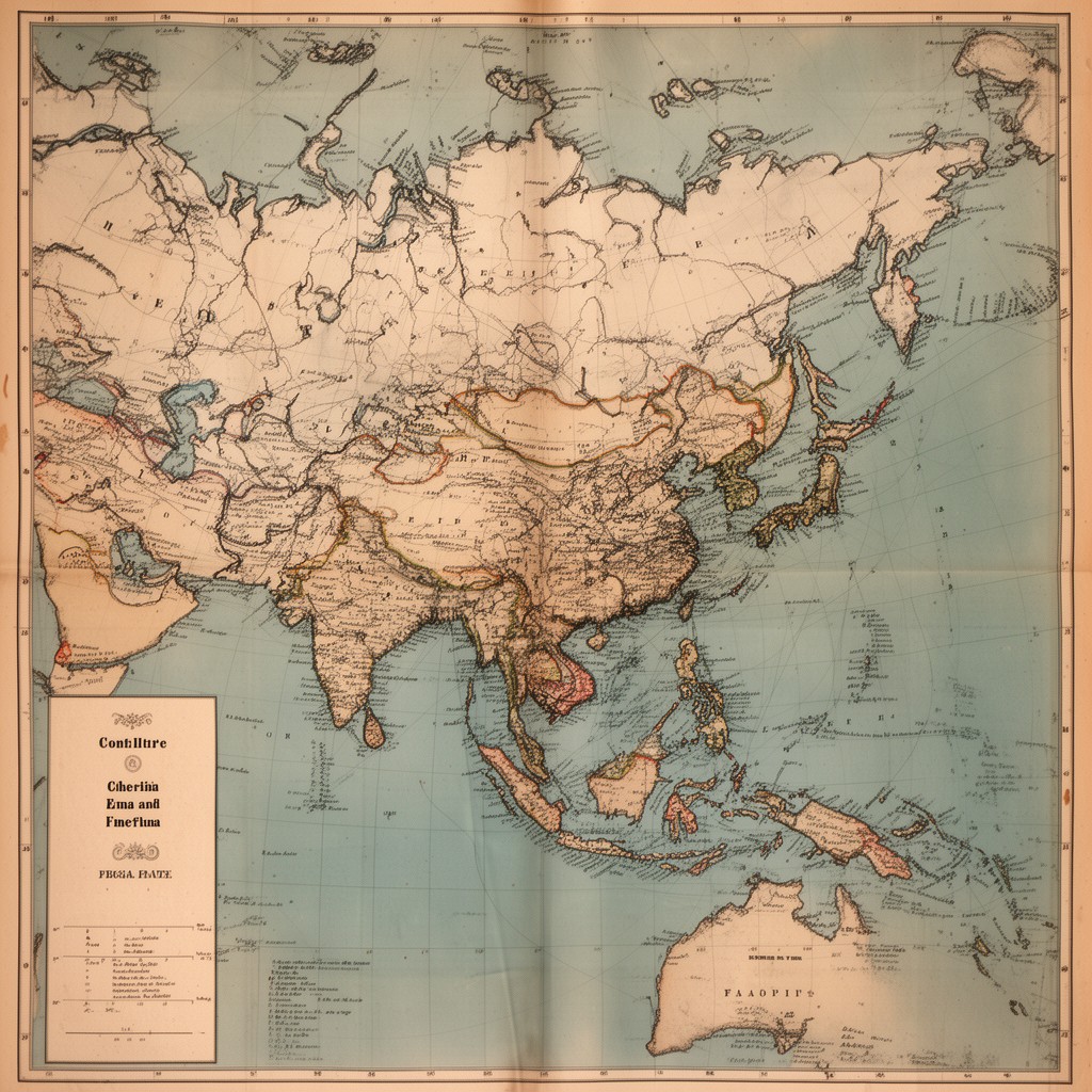 AI-generated illustration of Asia (colonial possessions)