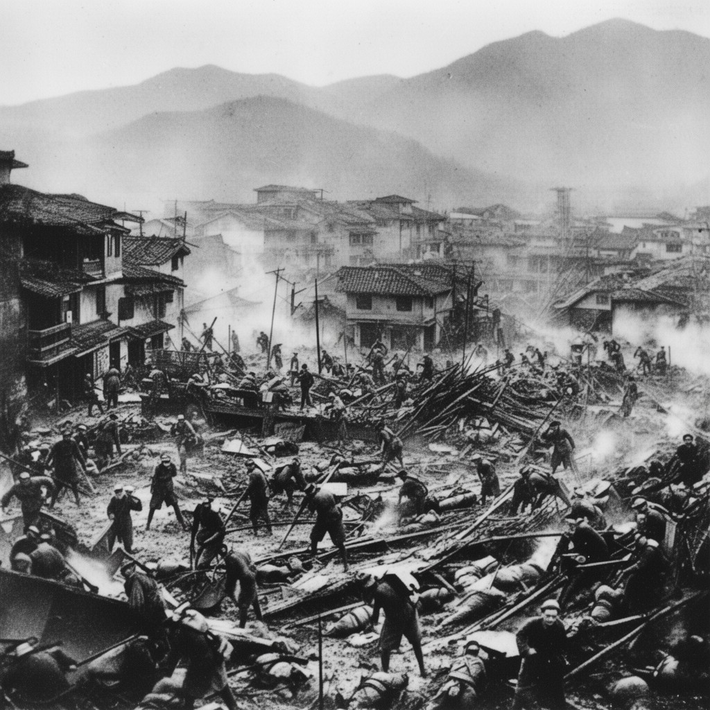 AI-generated illustration of Battle of Changde