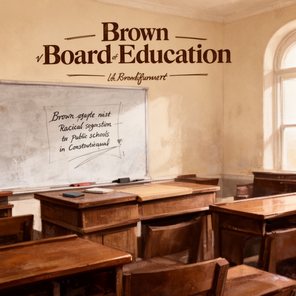 AI-generated illustration of Brown v. Board of Education