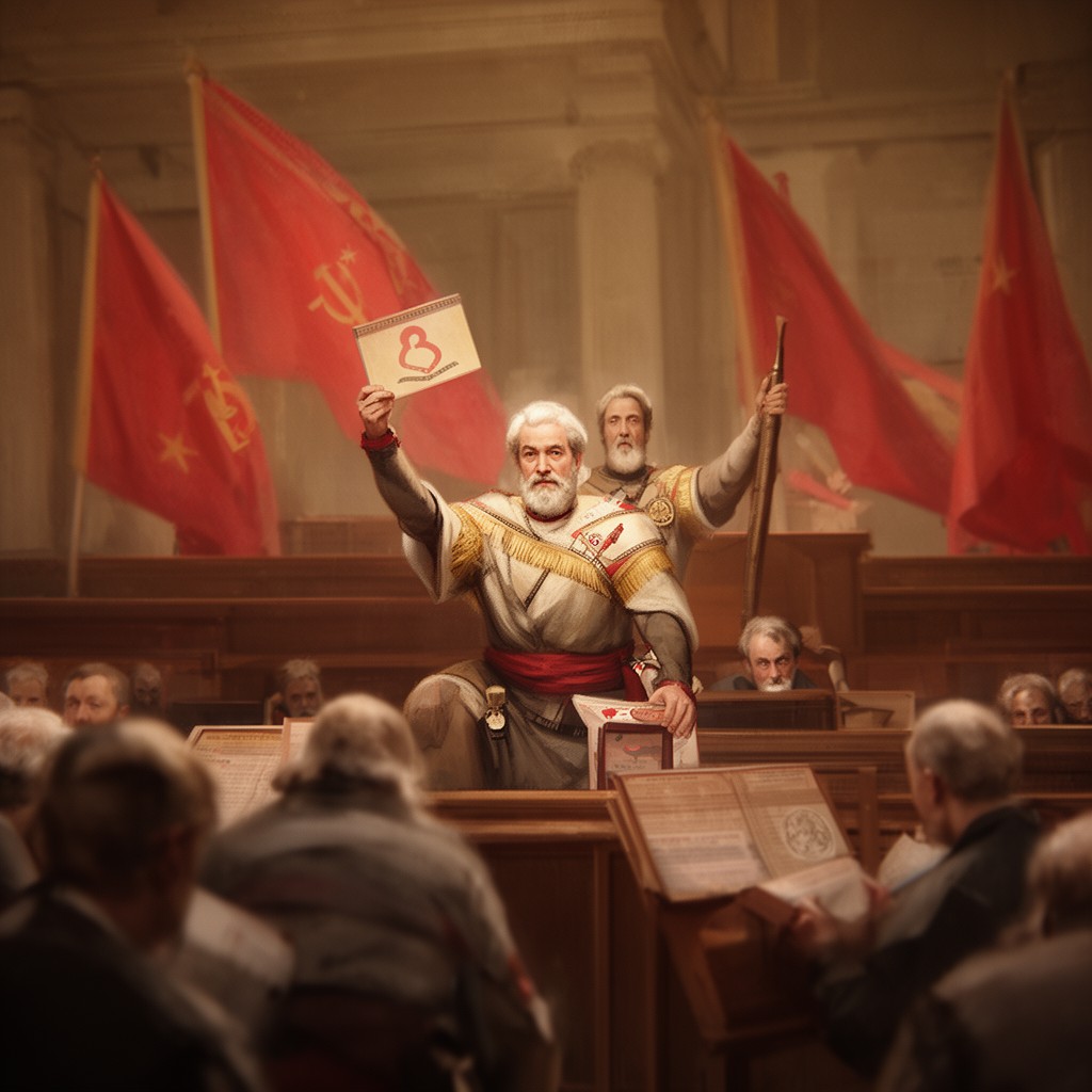 AI-generated illustration of Congress of Soviets of the Soviet Union
