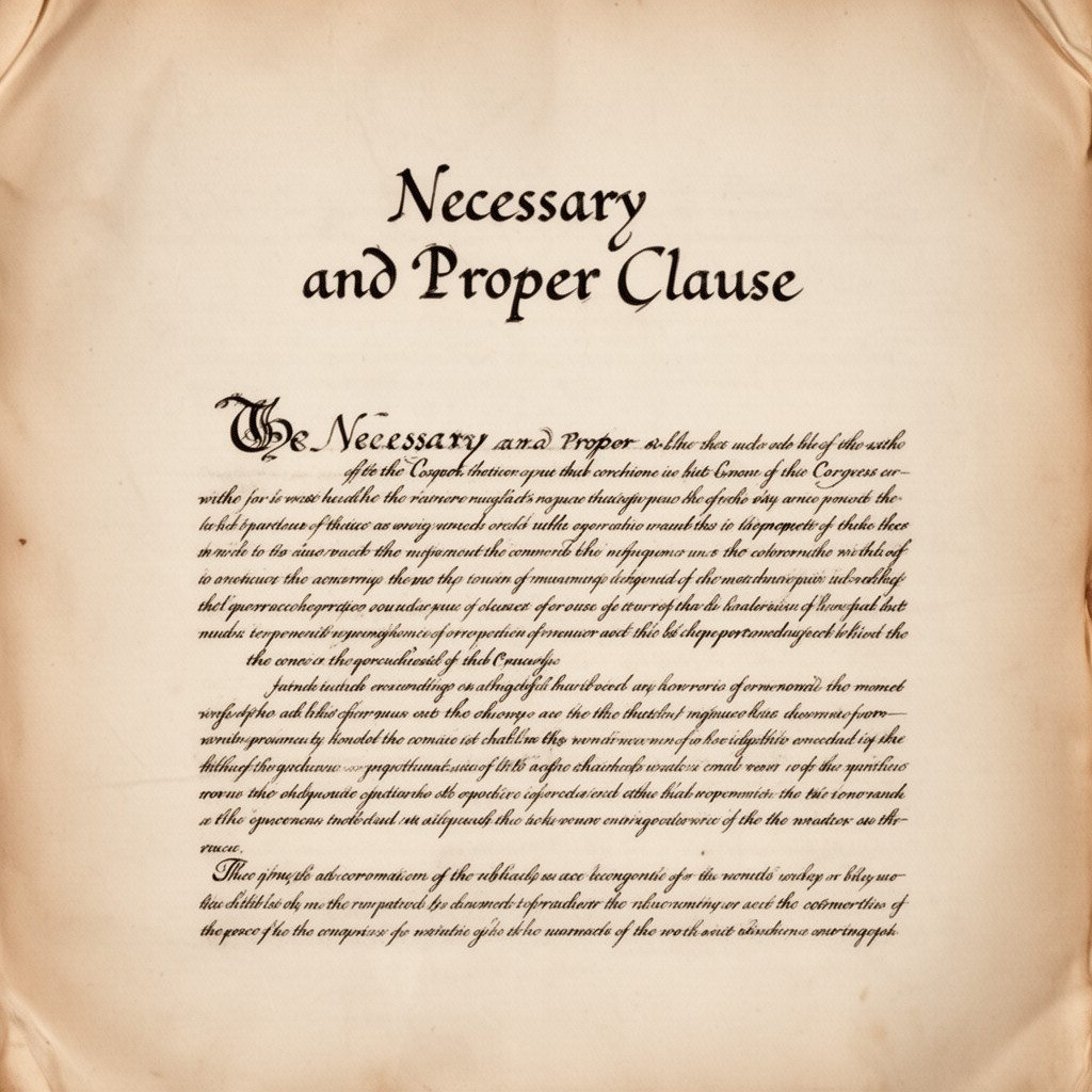 AI-generated illustration of Necessary and Proper Clause