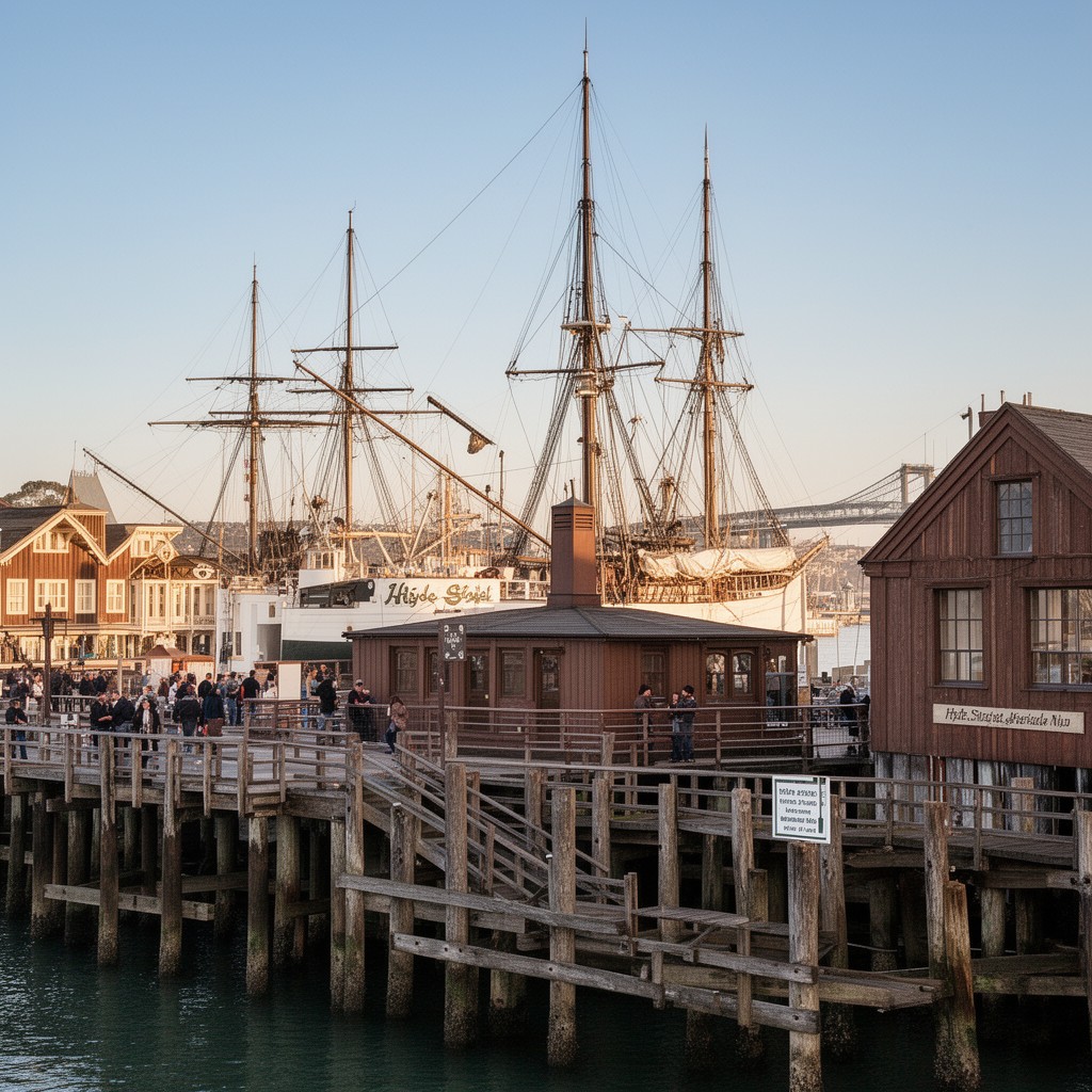 AI-generated illustration of Hyde Street Pier