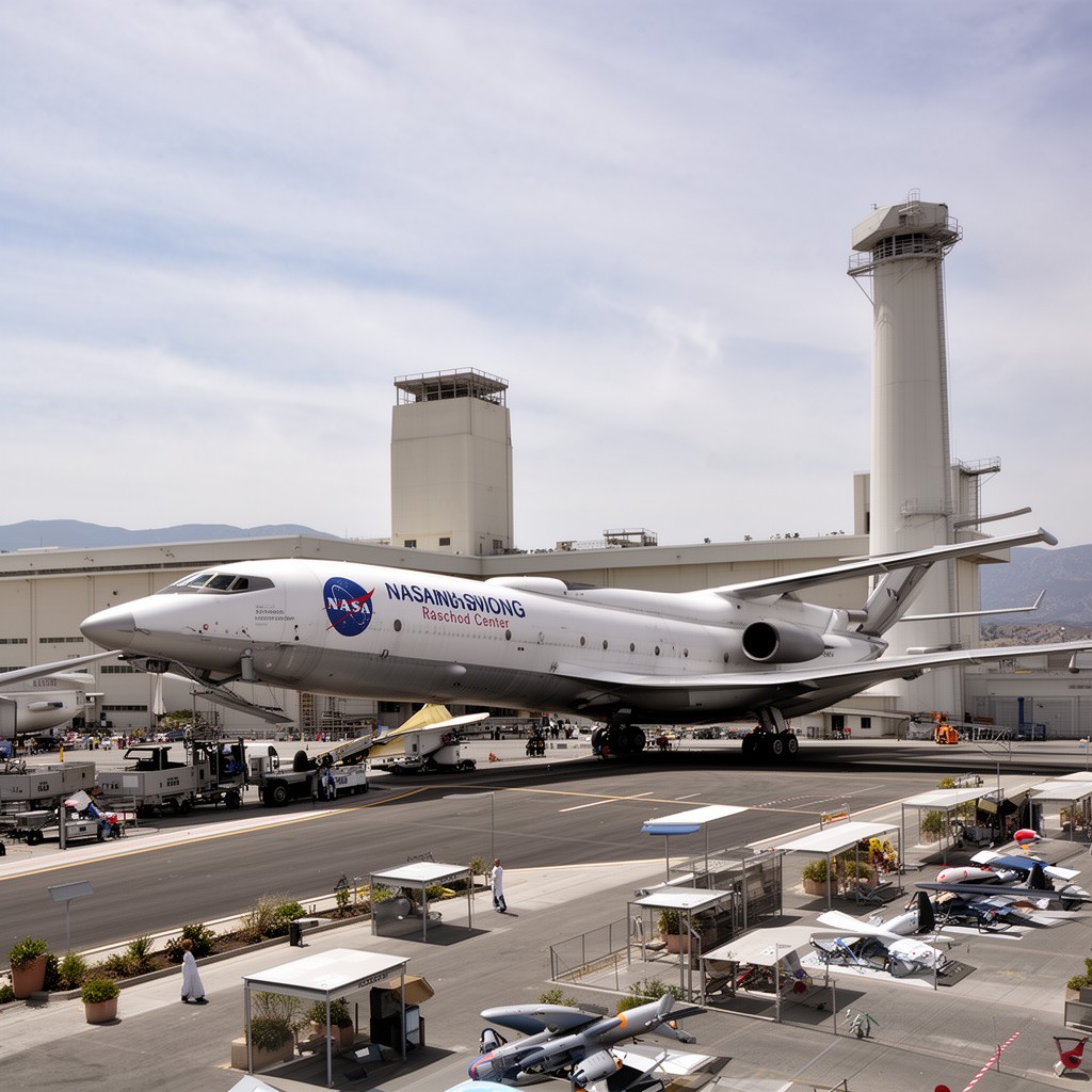 AI-generated illustration of NASA Armstrong Flight Research Center
