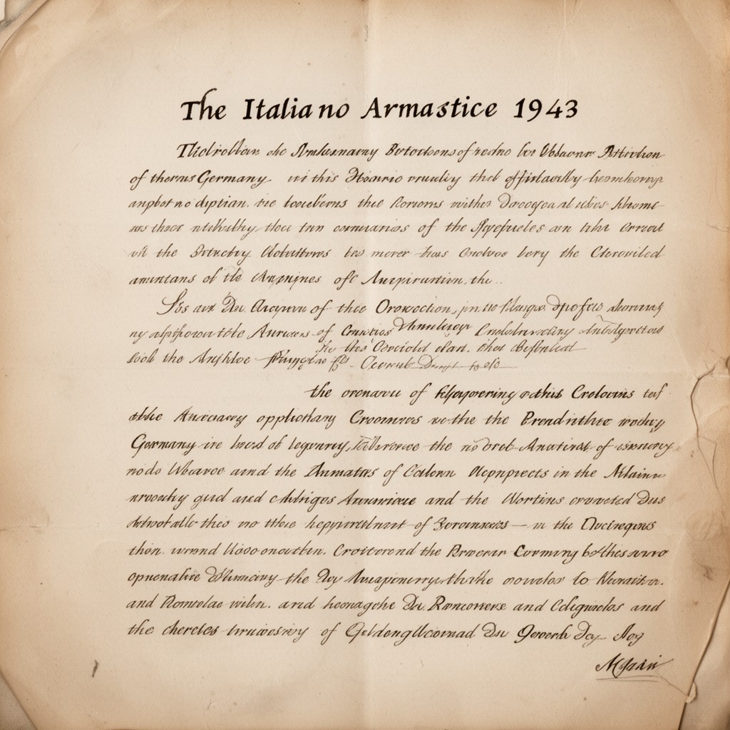 AI-generated illustration of Italian armistice of 1943
