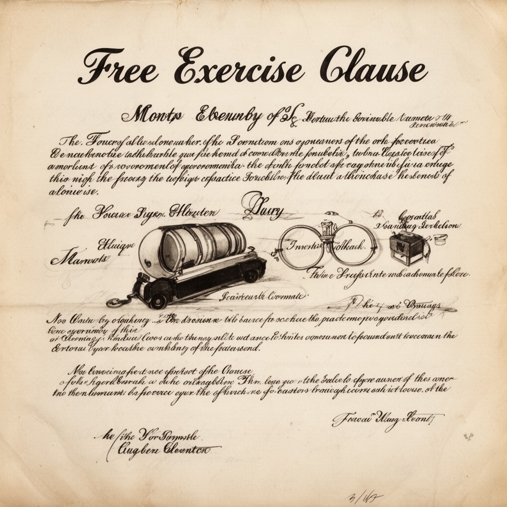 AI-generated illustration of Free Exercise Clause