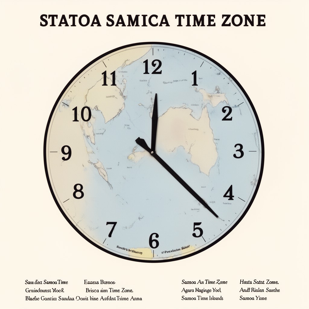 AI-generated illustration of Samoa Time Zone