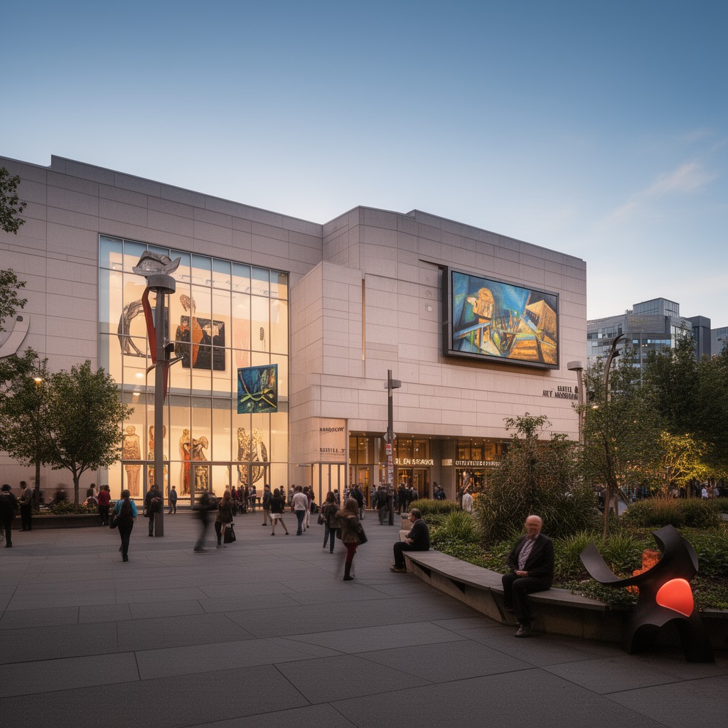 AI-generated illustration of Seattle Art Museum