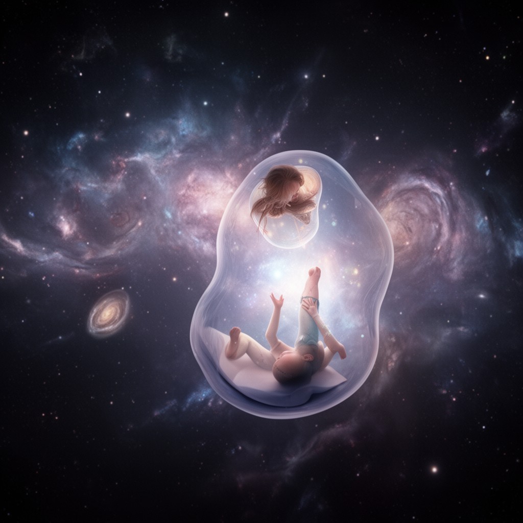 AI-generated illustration of The Amniotic Universe