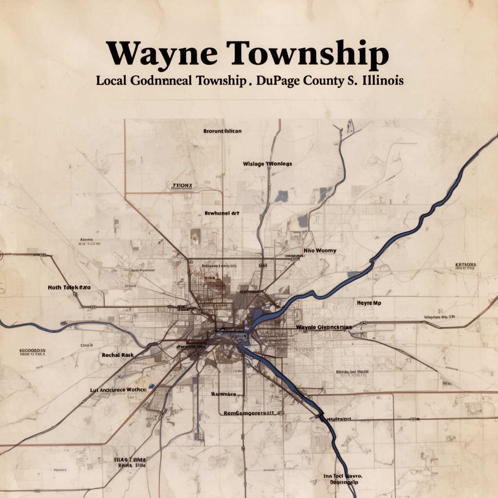 AI-generated illustration of Wayne Township, DuPage County, Illinois