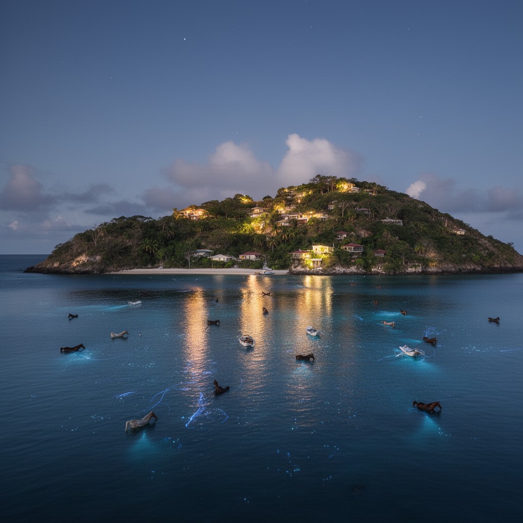 AI-generated illustration of Isla de Vieques