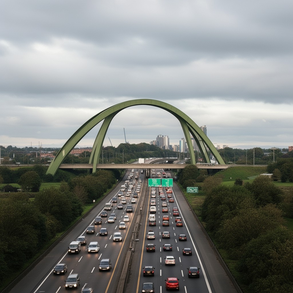 AI-generated illustration of M60 motorway