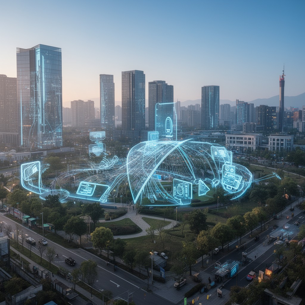 AI-generated illustration of Wuhan Optics Valley