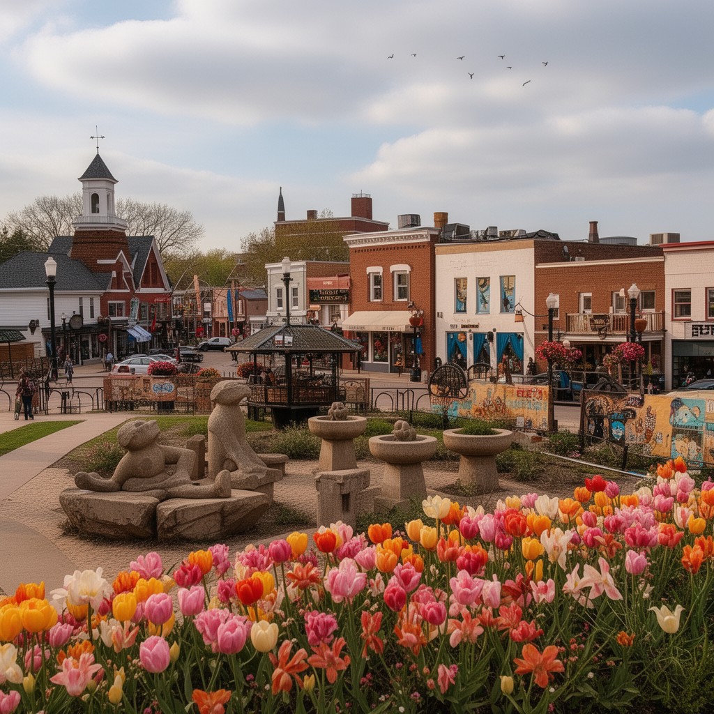 AI-generated illustration of Orange City, Iowa