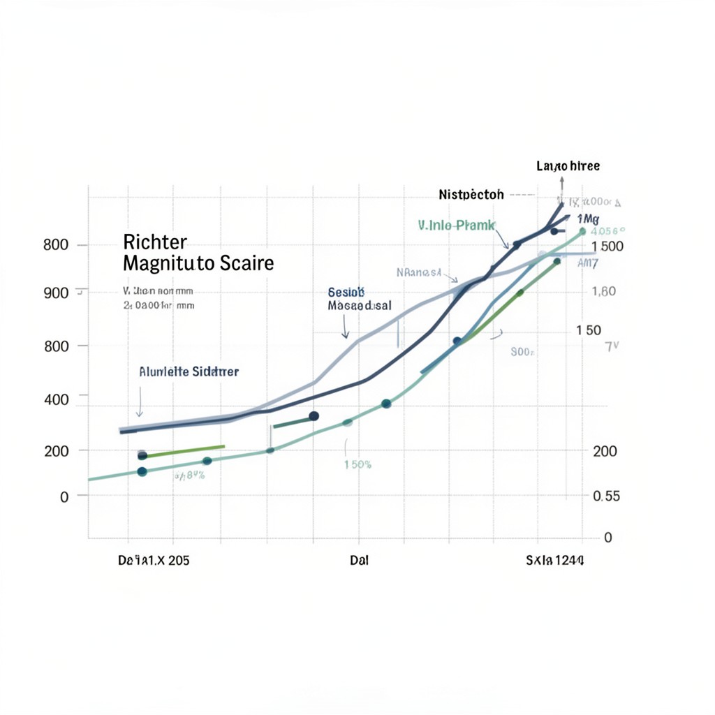AI-generated illustration of Richter magnitude scale