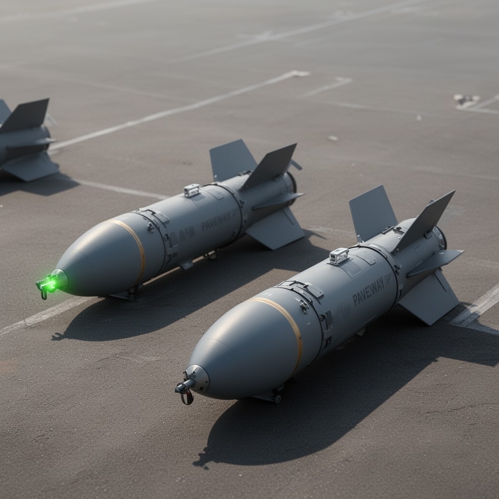 AI-generated illustration of Paveway series guided bombs