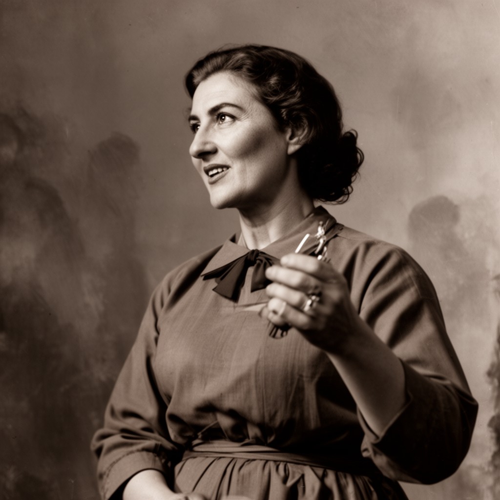 AI-generated illustration of Dolores Ibárruri