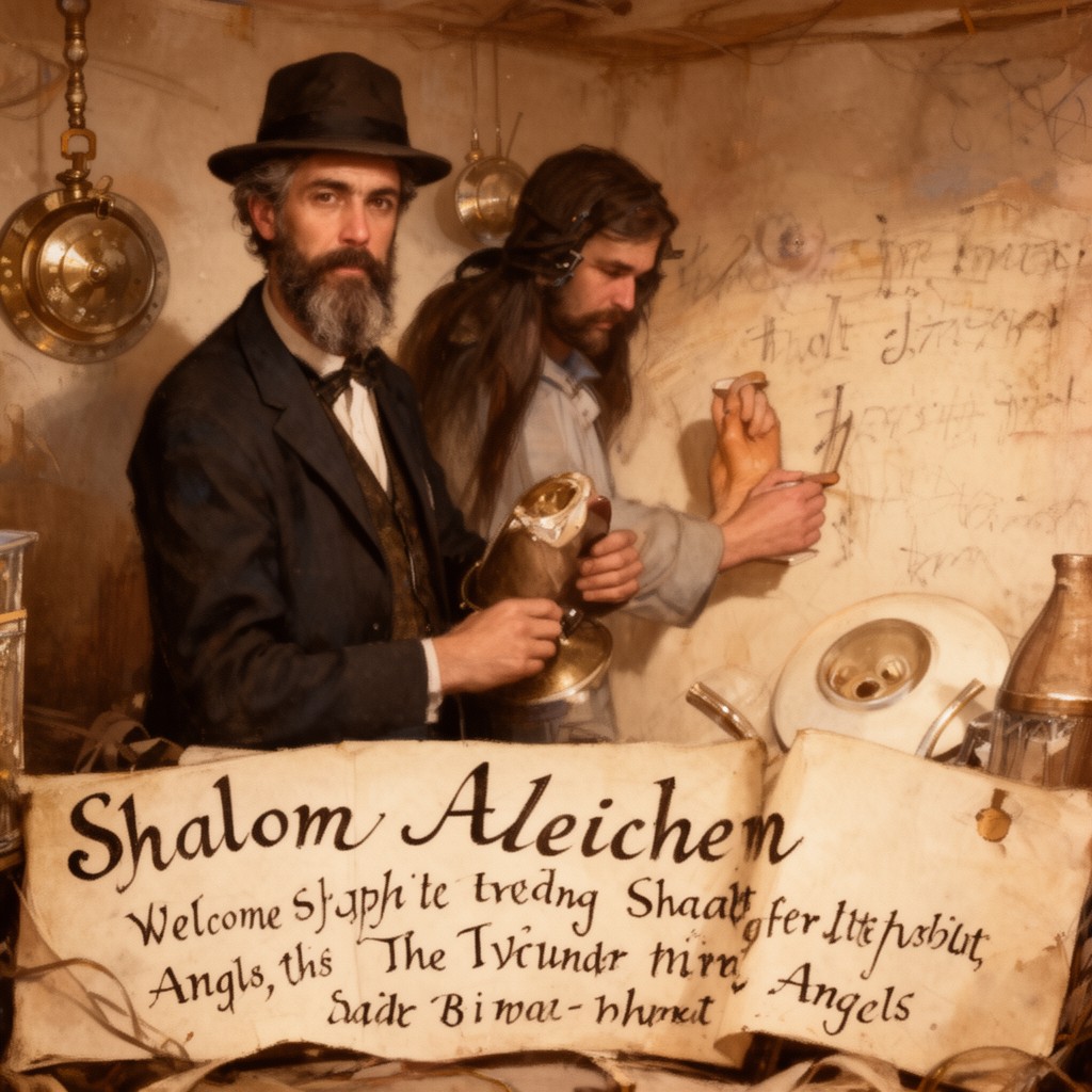 AI-generated illustration of Shalom Aleichem
