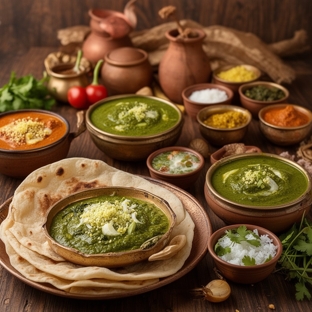 AI-generated illustration of Punjabi cuisine