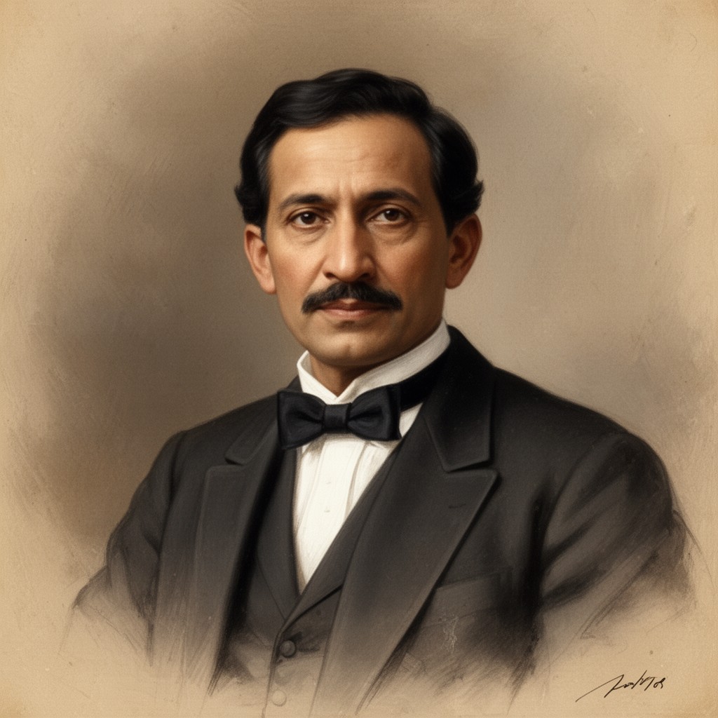 AI-generated illustration of Satyendranath Tagore