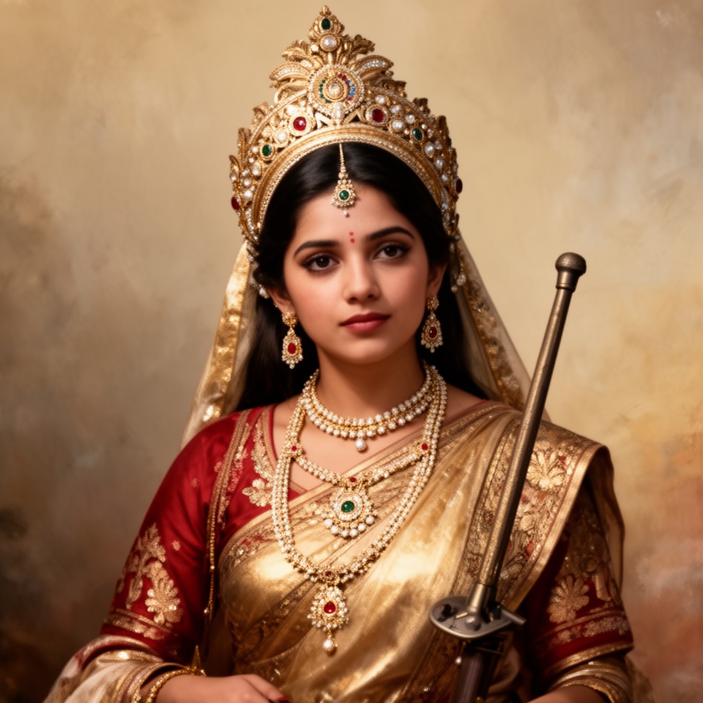 AI-generated illustration of Rani Lakshmibai