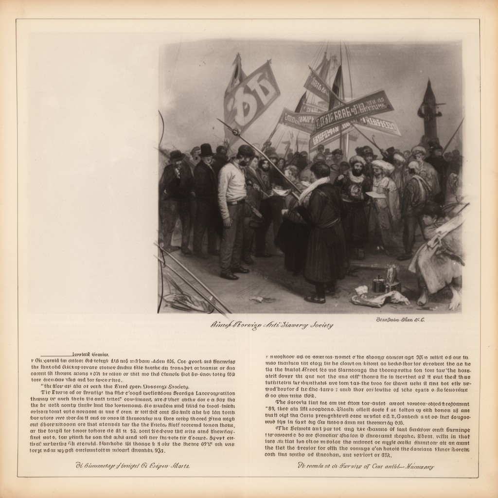 AI-generated illustration of British and Foreign Anti-Slavery Society