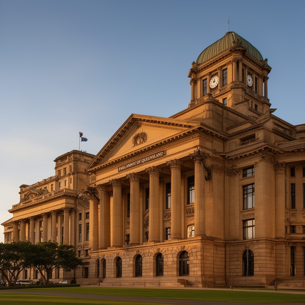 AI-generated illustration of Parliament of Queensland