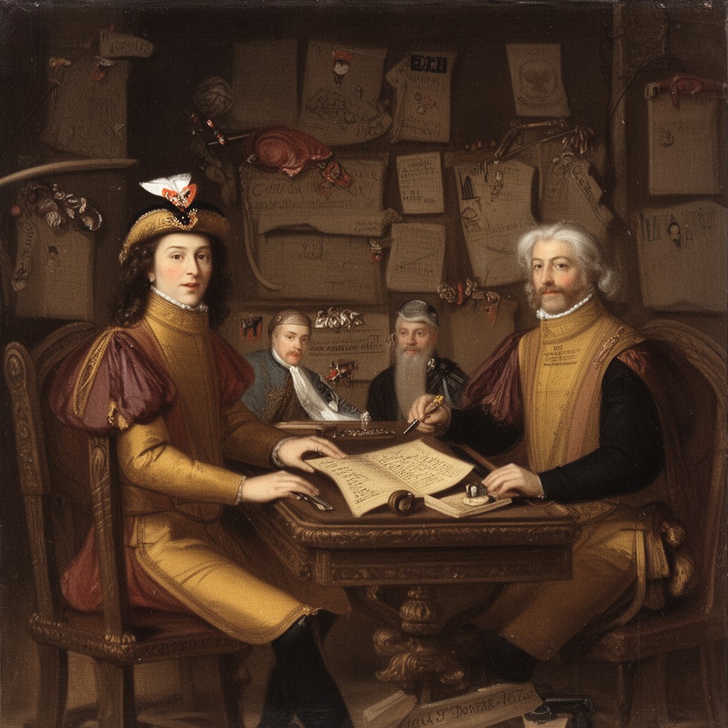 AI-generated illustration of Treaty of Dover (1670)