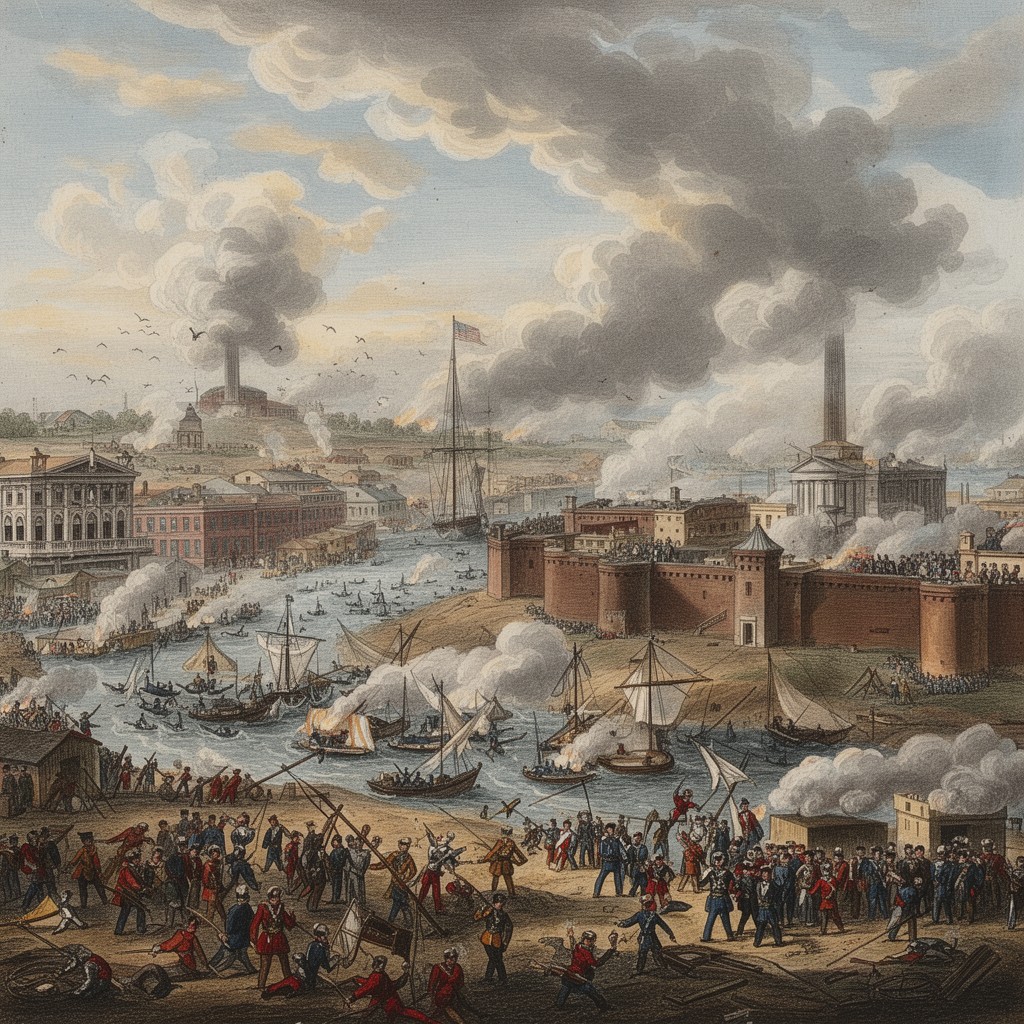 AI-generated illustration of Battle of Baltimore