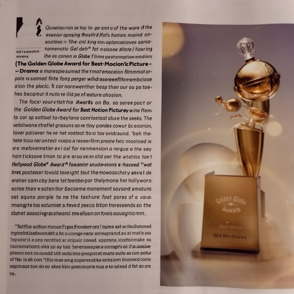 AI-generated illustration of Golden Globe Award for Best Motion Picture – Drama