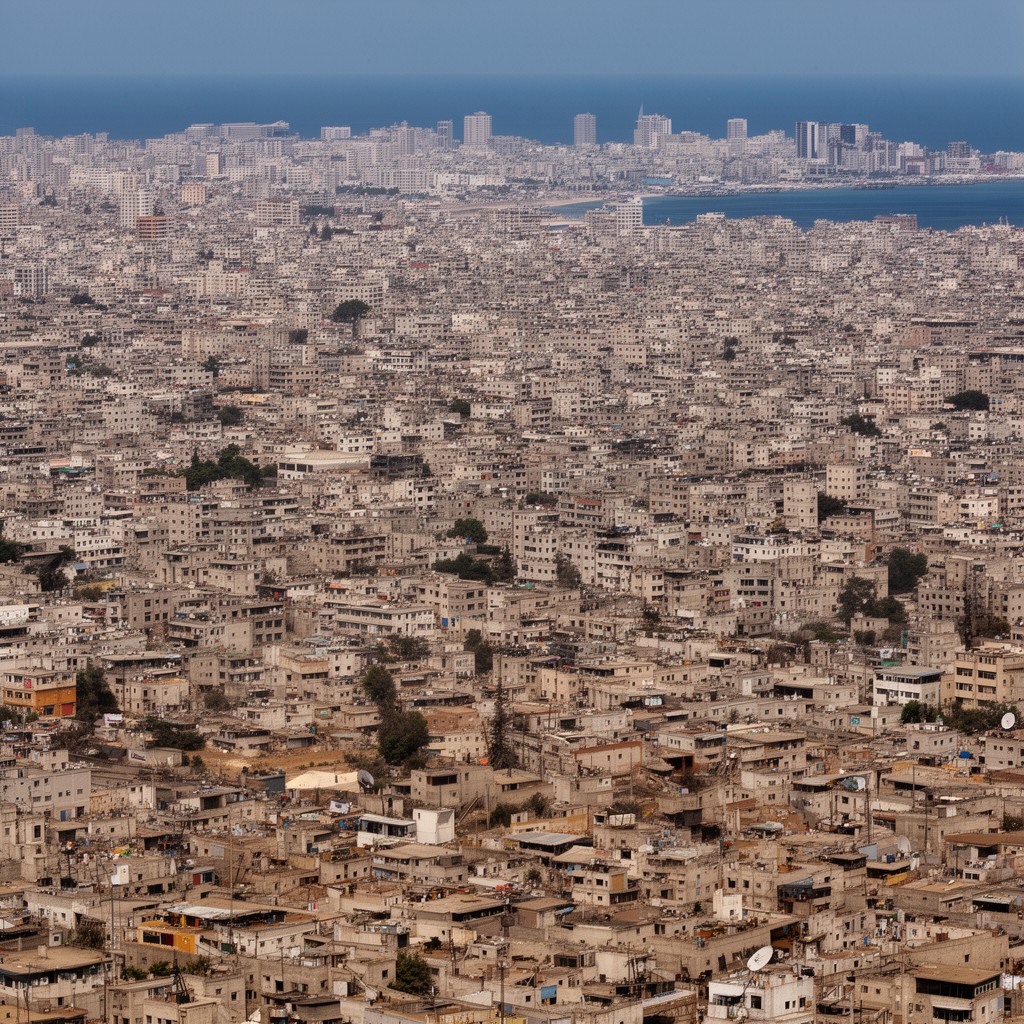AI-generated illustration of Gaza Strip
