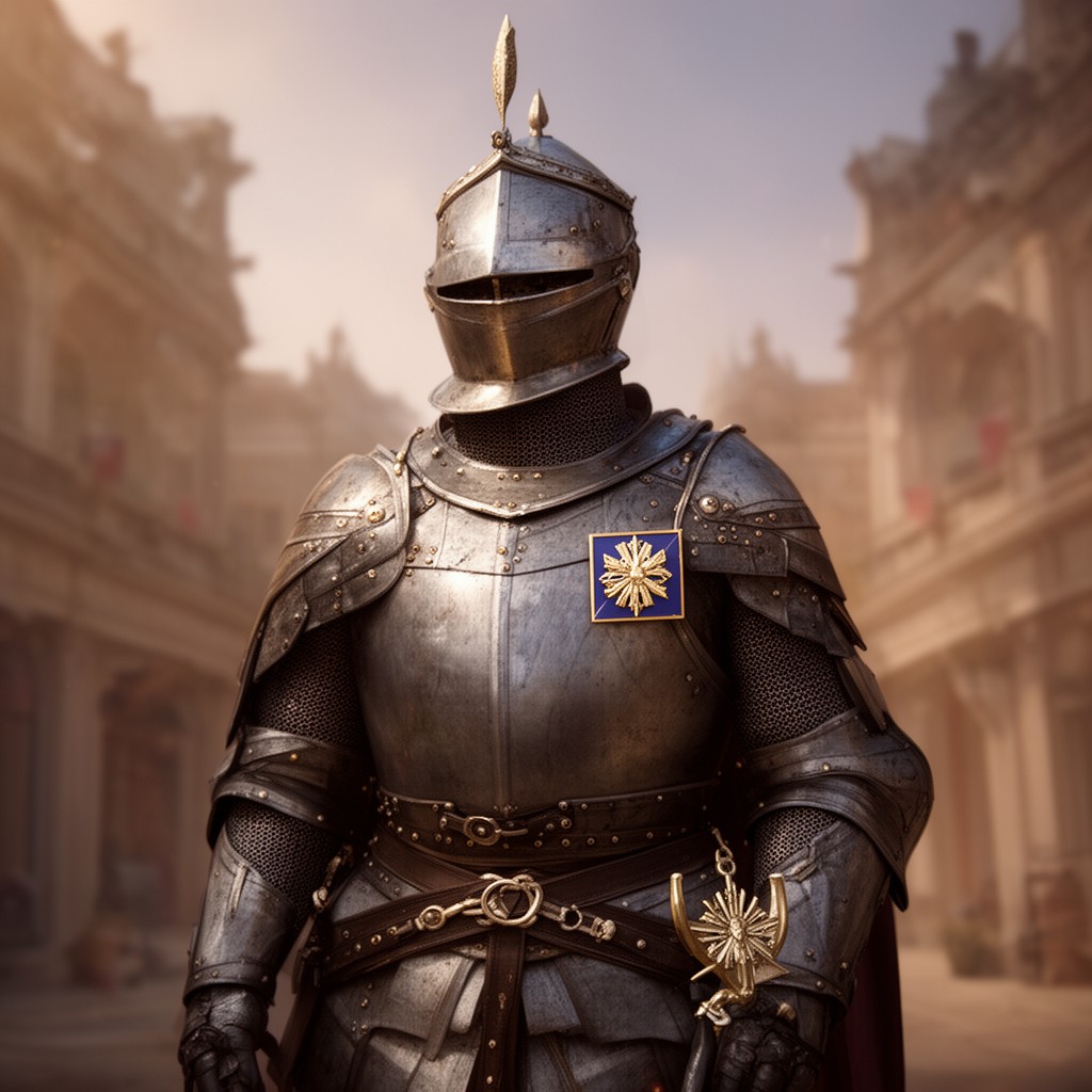 AI-generated illustration of Knight of the Order of Arts and Letters of France