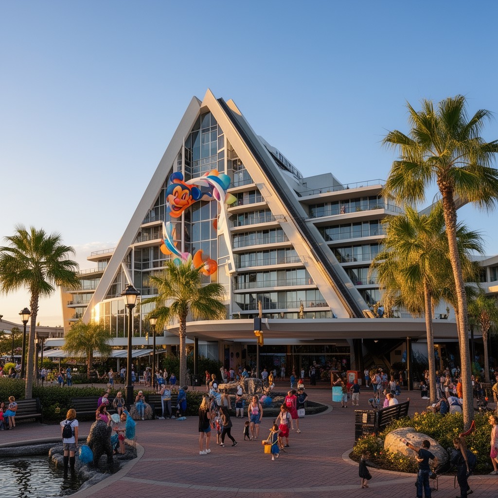 AI-generated illustration of Disney's Contemporary Resort