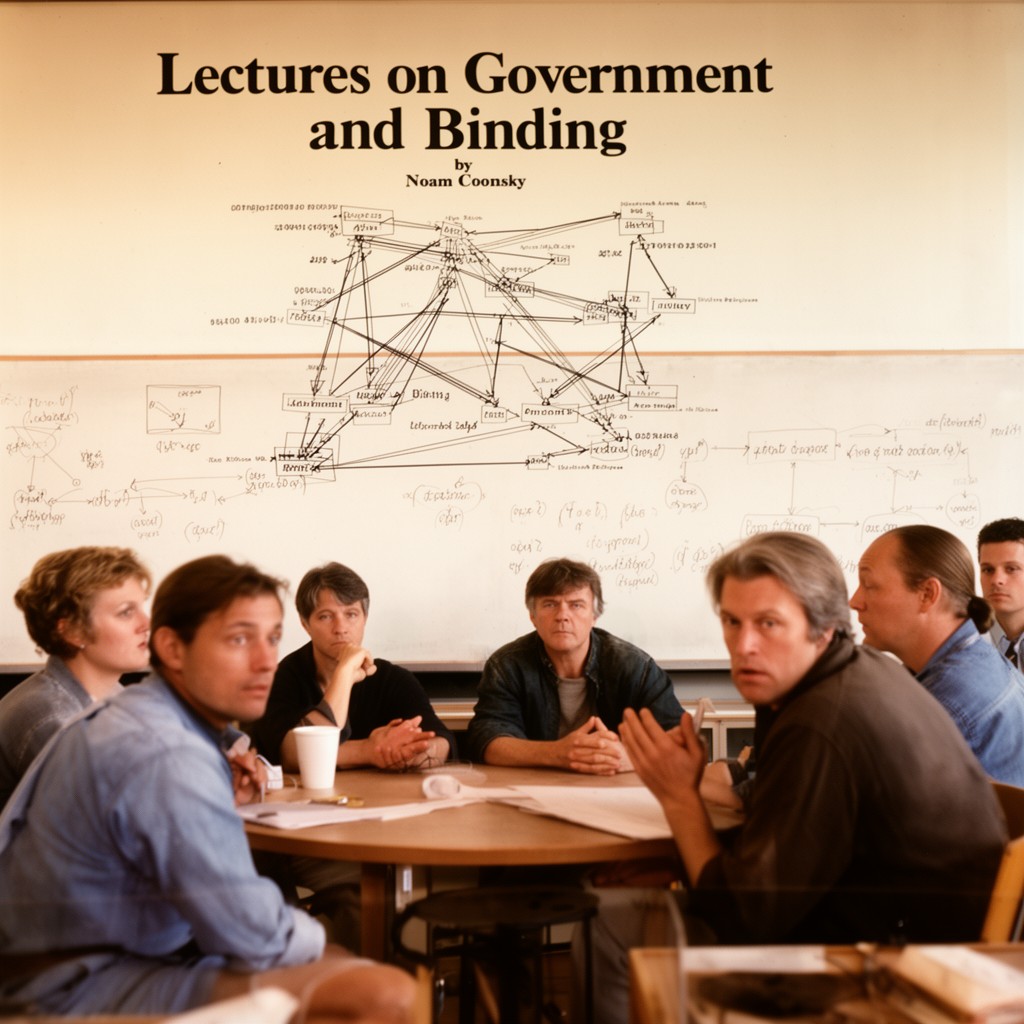 AI-generated illustration of Lectures on Government and Binding