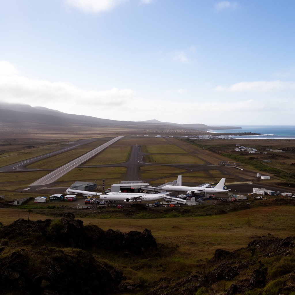 AI-generated illustration of Mataveri International Airport