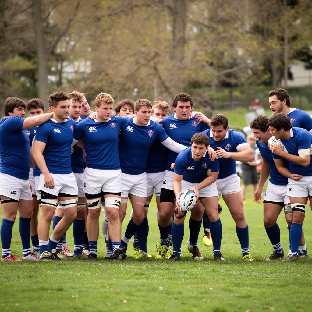 AI-generated illustration of MIT Club Rugby