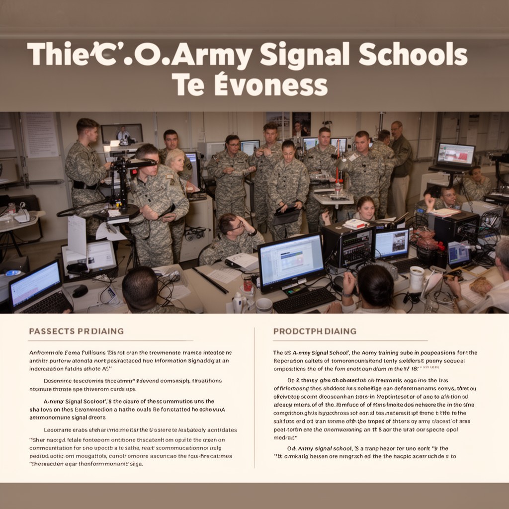 AI-generated illustration of U.S. Army Signal School