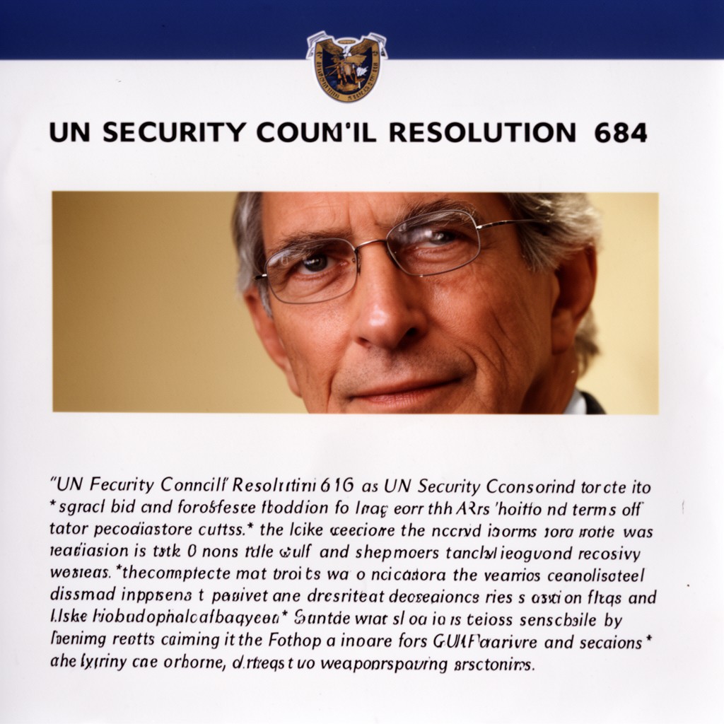 AI-generated illustration of UN Security Council Resolution 687