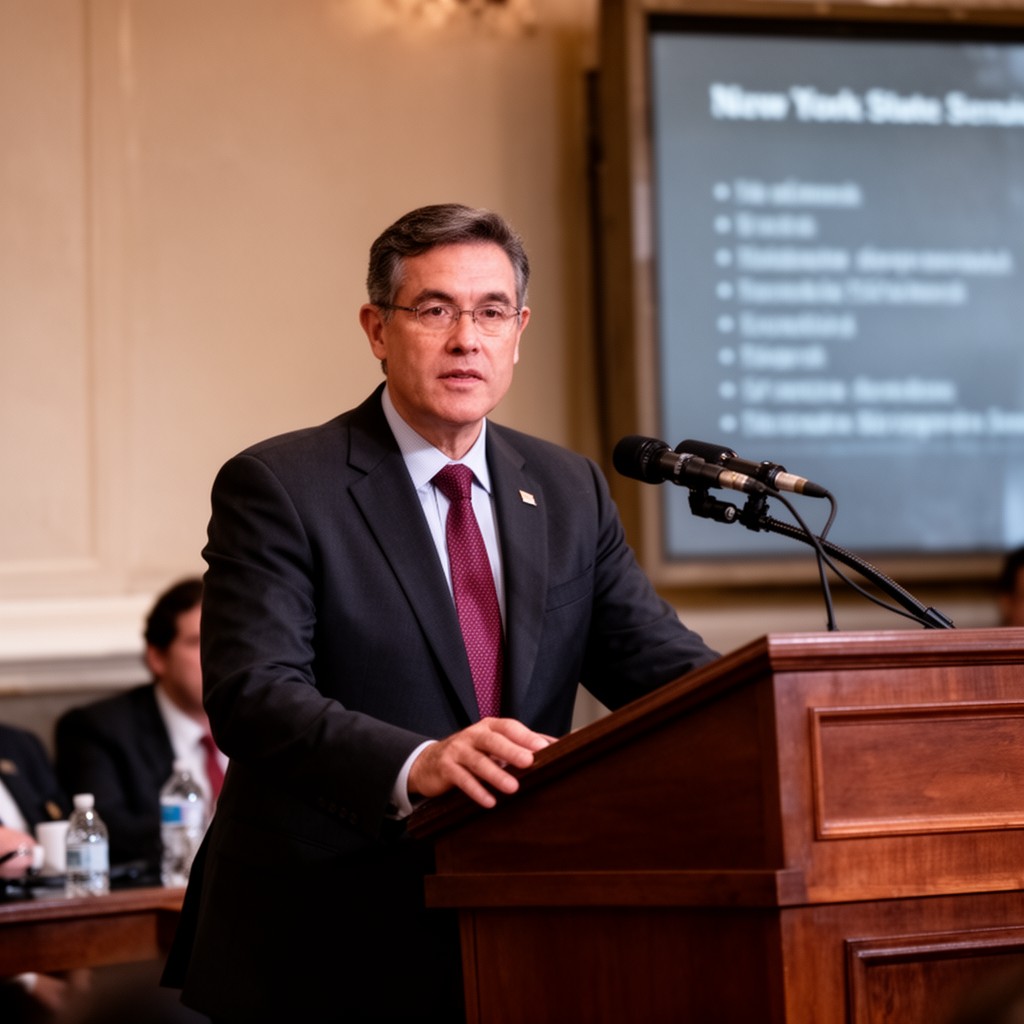 AI-generated illustration of New York State Senator
