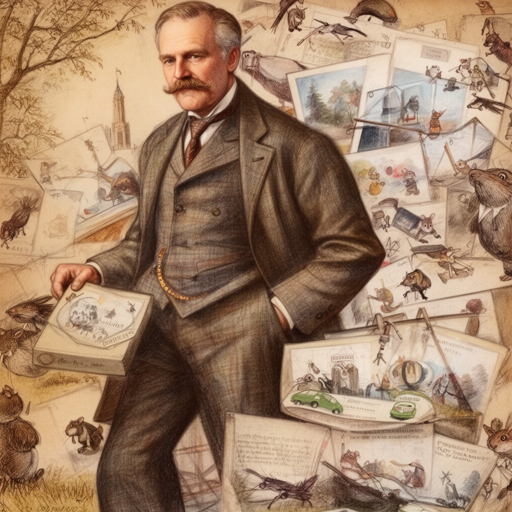 AI-generated illustration of Kenneth Grahame