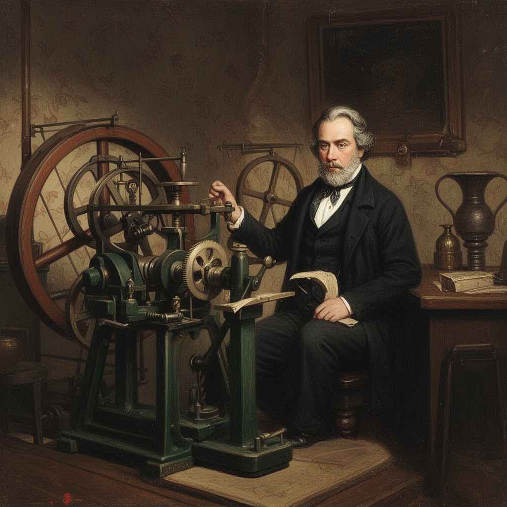 AI-generated illustration of Samuel Crompton