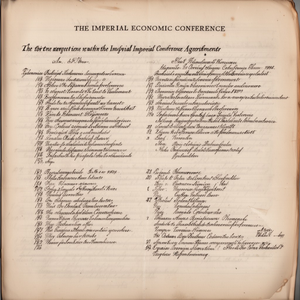 AI-generated illustration of Imperial Economic Conference agreements