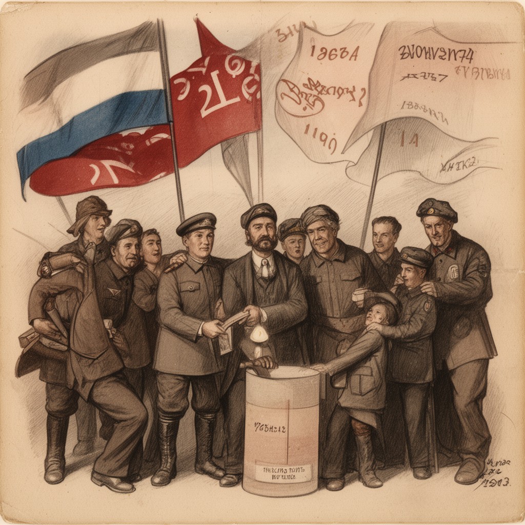 AI-generated illustration of Russian Social Democratic Labour Party (Bolsheviks)